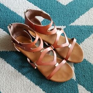 {Rock & Candy} Brown Strappy Gladiator Sandals